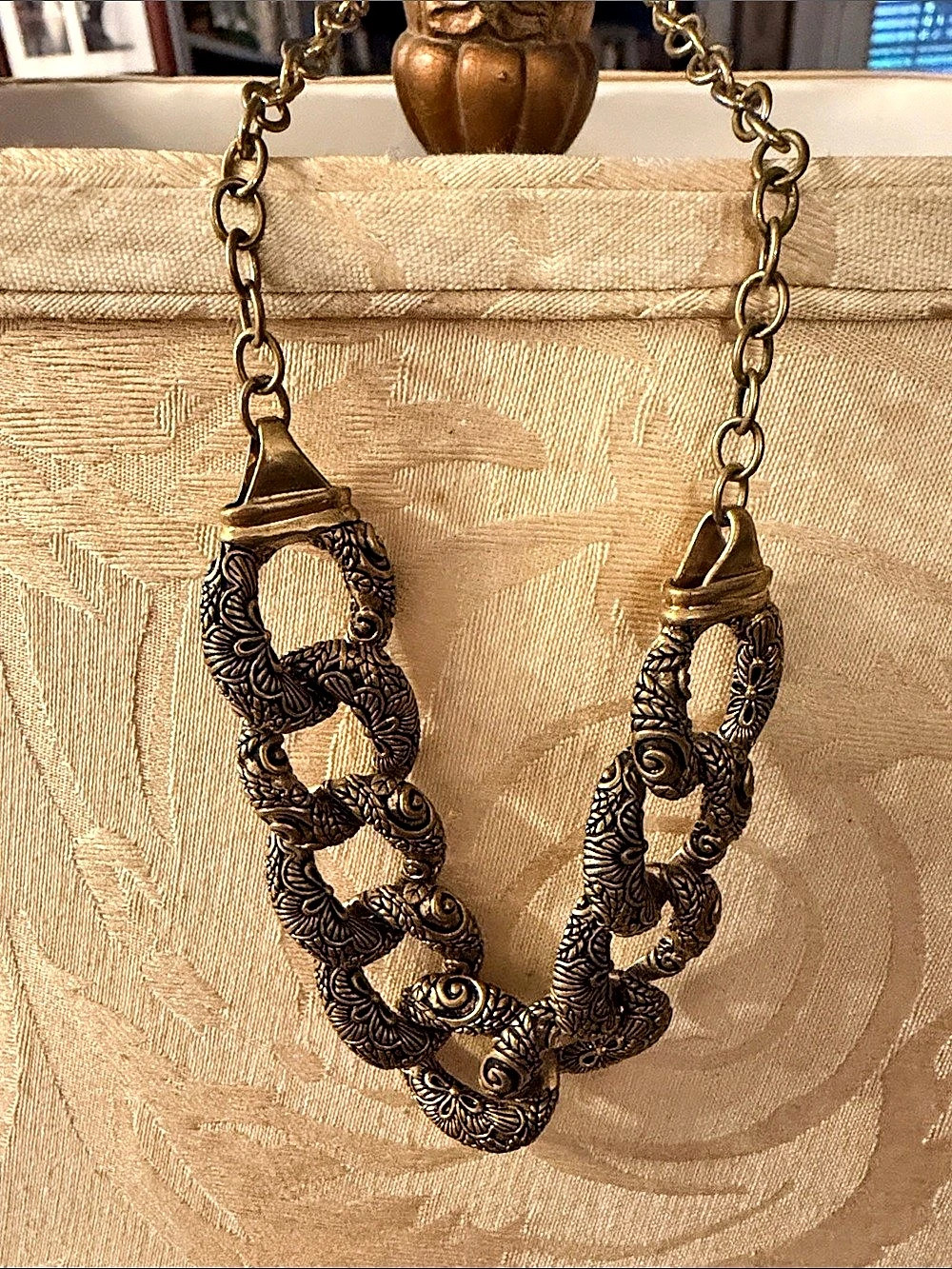 Studio Barse Gold-Tone Floral Link Statement Necklace